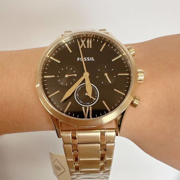 Fossil BQ2366 Fenmore Multifunction Gold-Tone Stainless Steel Watch - Picture 1 of 7